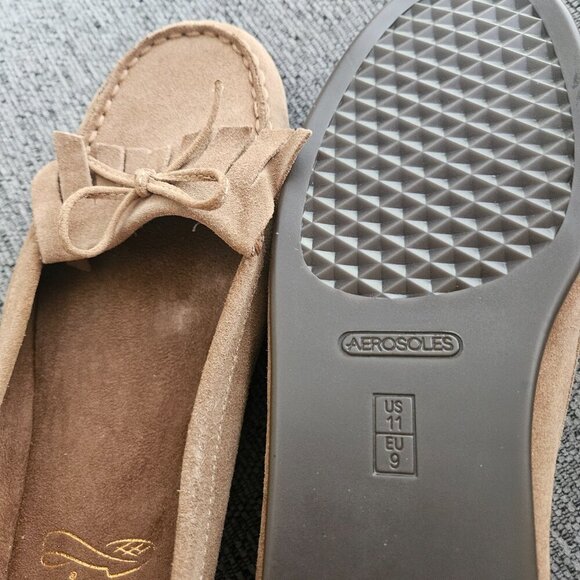 Aerosoles tan comfort shoe loafers cushion Moccasins - Picture 5 of 10